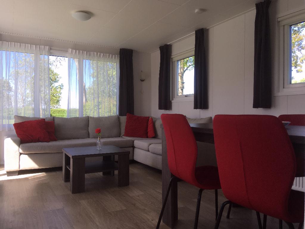 Woonkamer van een chalet